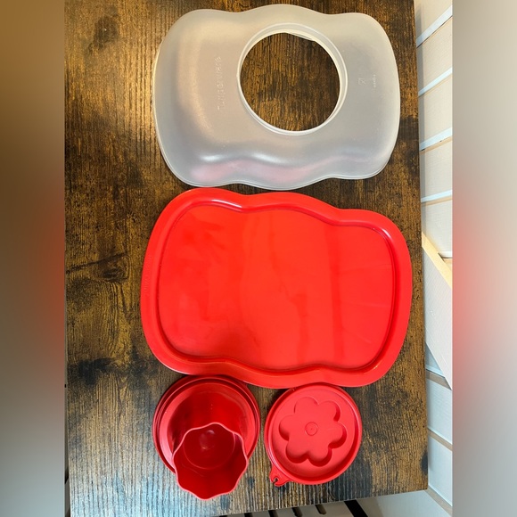 Vintage Tupperware Jello Mold Set Red - Picture 6 of 11